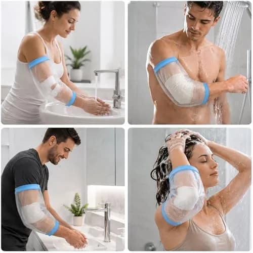 Divvsck PICC Line Shower Cover Waterproof Arm Sleeve for Chemotherapy & Wound Care | Reusable, Snug Fit (70-120 chars) thumbnail 6