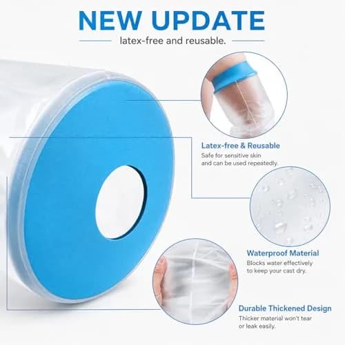 Divvsck PICC Line Shower Cover Waterproof Arm Sleeve for Chemotherapy & Wound Care | Reusable, Snug Fit (70-120 chars) thumbnail 3