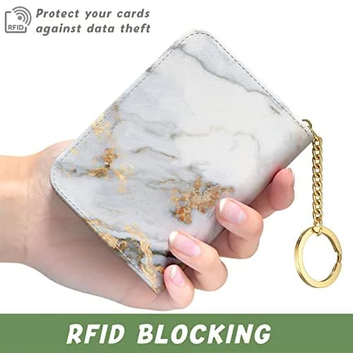 Aiawoxc Credit Card Holder for Women, Slim RFID Leather Wallet, Small Card & Cash Organizer thumbnail 4