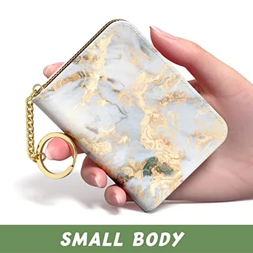Aiawoxc Credit Card Holder for Women, Slim RFID Leather Wallet, Small Card & Cash Organizer thumbnail 2