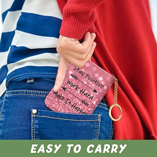 Aiawoxc Credit Card Holder for Women, Small RFID Wallet Leather Card Case | Slim, Zipper & Keychain thumbnail 7