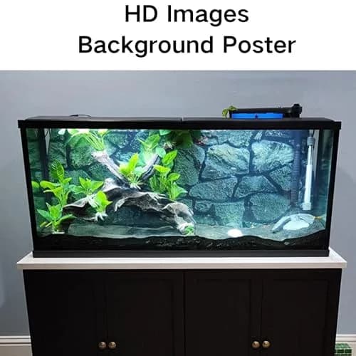 ELEBOX Fish Backgrounds Paper 19" x 48" | 3D Stone & Trees Aquarium Decor thumbnail 4