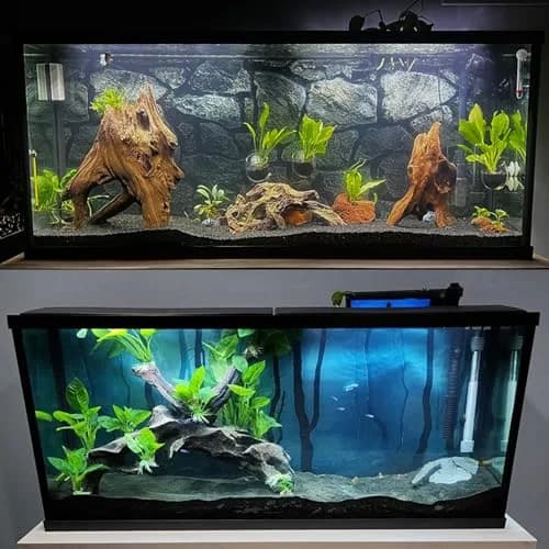 ELEBOX Fish Backgrounds Paper 19" x 48" | 3D Stone & Trees Aquarium Decor thumbnail 6