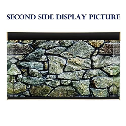 ELEBOX Fish Backgrounds Paper 19" x 48" | 3D Stone & Trees Aquarium Decor thumbnail 3