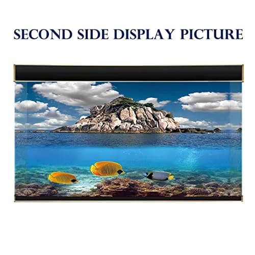 ELEBOX 3D Aquarium Background Double Sides Fish Tank Wallpaper 19.5"x48" | Realistic Underwater Scene with Depth thumbnail 3