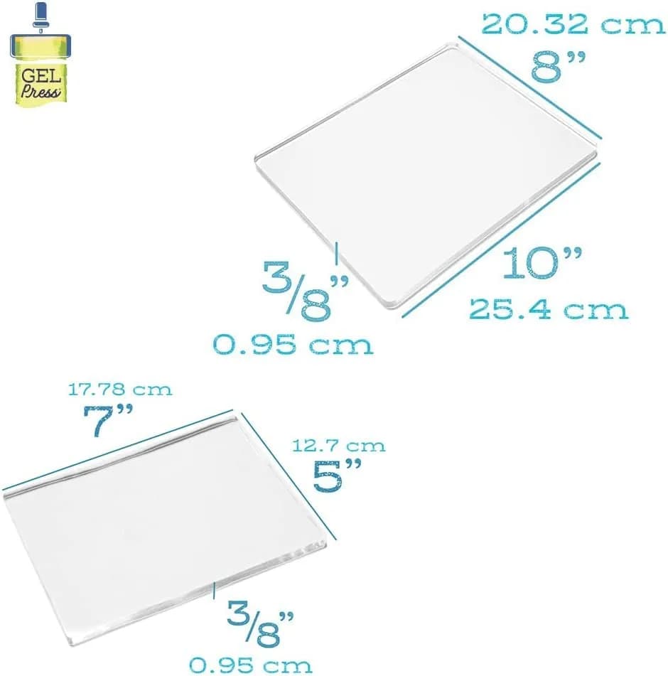 Gel Press Printing Plate Combo 20.3cm x 25.4cm (8"x10") + 12.7cm x 17.8cm (5"x7") | Easy Monoprinting for Art & Crafts - view 5