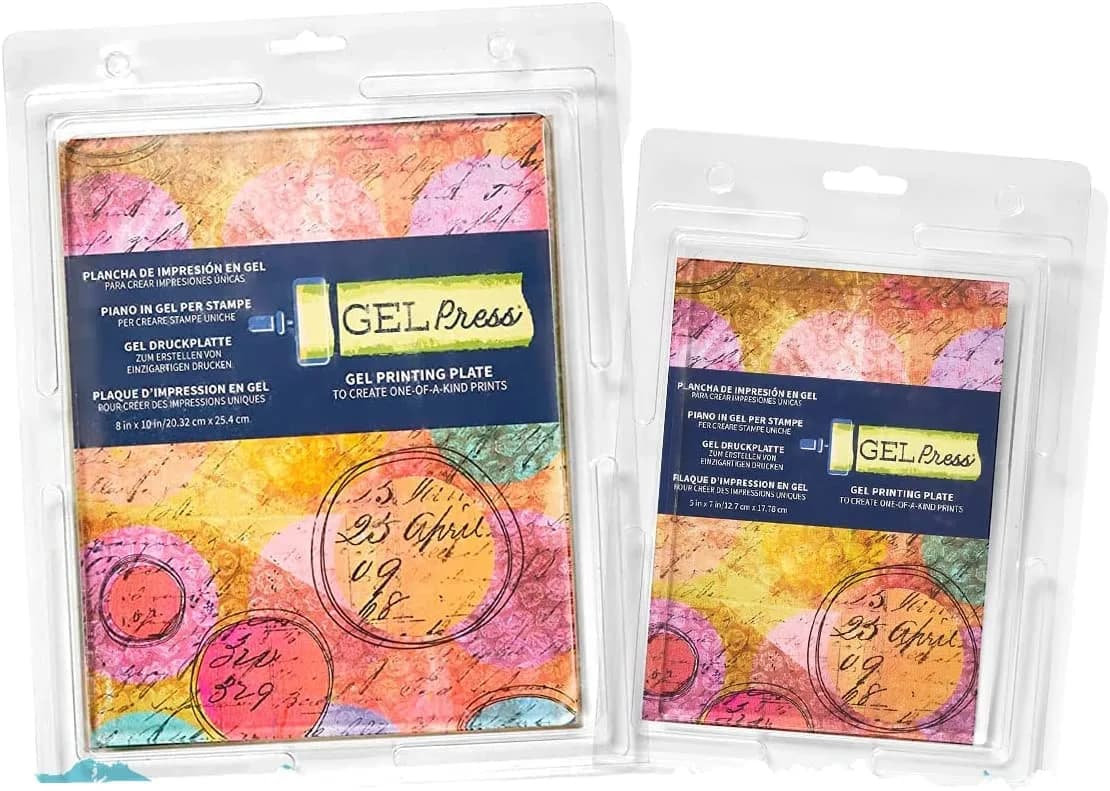 Gel Press Printing Plate Combo 20.3cm x 25.4cm (8"x10") + 12.7cm x 17.8cm (5"x7") | Easy Monoprinting for Art & Crafts - main product image
