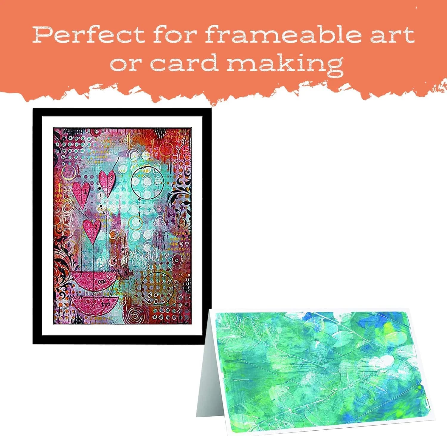 Gel Press Printing Plate Combo 20.3cm x 25.4cm (8"x10") + 12.7cm x 17.8cm (5"x7") | Easy Monoprinting for Art & Crafts - view 2