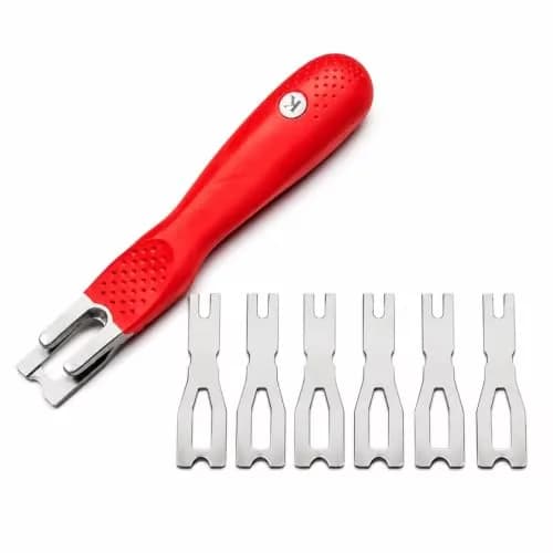 JIADING Vinyl Flooring Welding Cutting Blades Tool Floor Carpet Trimming Skiving Kit 18cm | Ergonomic Stainless Steel thumbnail 1