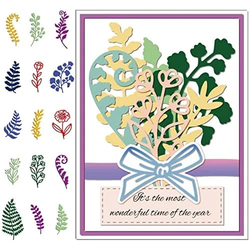 INFUNLY Fern Leaf Cutting Dies 15pcs | Creative Scrapbooking & Card Making Tool thumbnail 6