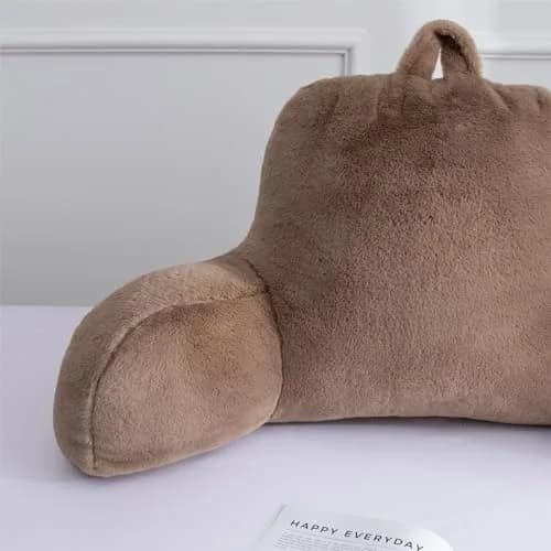 Aimuan Reading Pillow Bed Rest Pillow with Arms | 18-inch Support for Adults & Teens, Khaki thumbnail 5