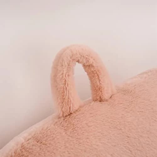 Aimuan Bed Rest Pillow with Arms | Cozy Rabbit Fur Back Support for Sitting & Sleeping in Bed (Standard, Blush) thumbnail 8