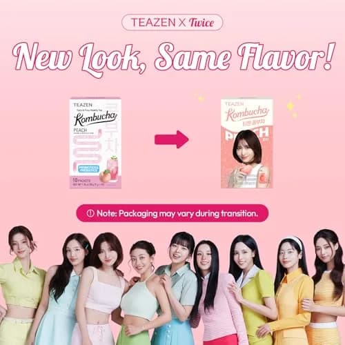 TEAZEN Peach Kombucha Powder 1.76oz | Hydration & Probiotics, Sugar-Free, Live Cultures, On-the-Go Pack thumbnail 3