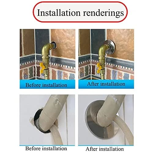 PZRT 2pcs Wall Split Flange, Stainless Steel Round Escutcheon Plate for 35mm Diameter Pipe | Rust-proof & Easy Install thumbnail 5