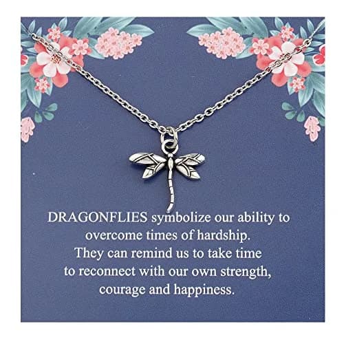 TGBJE Dragonfly Necklace - Spirit Animal Gift for Women & Daughters - Charm Jewelry thumbnail 1
