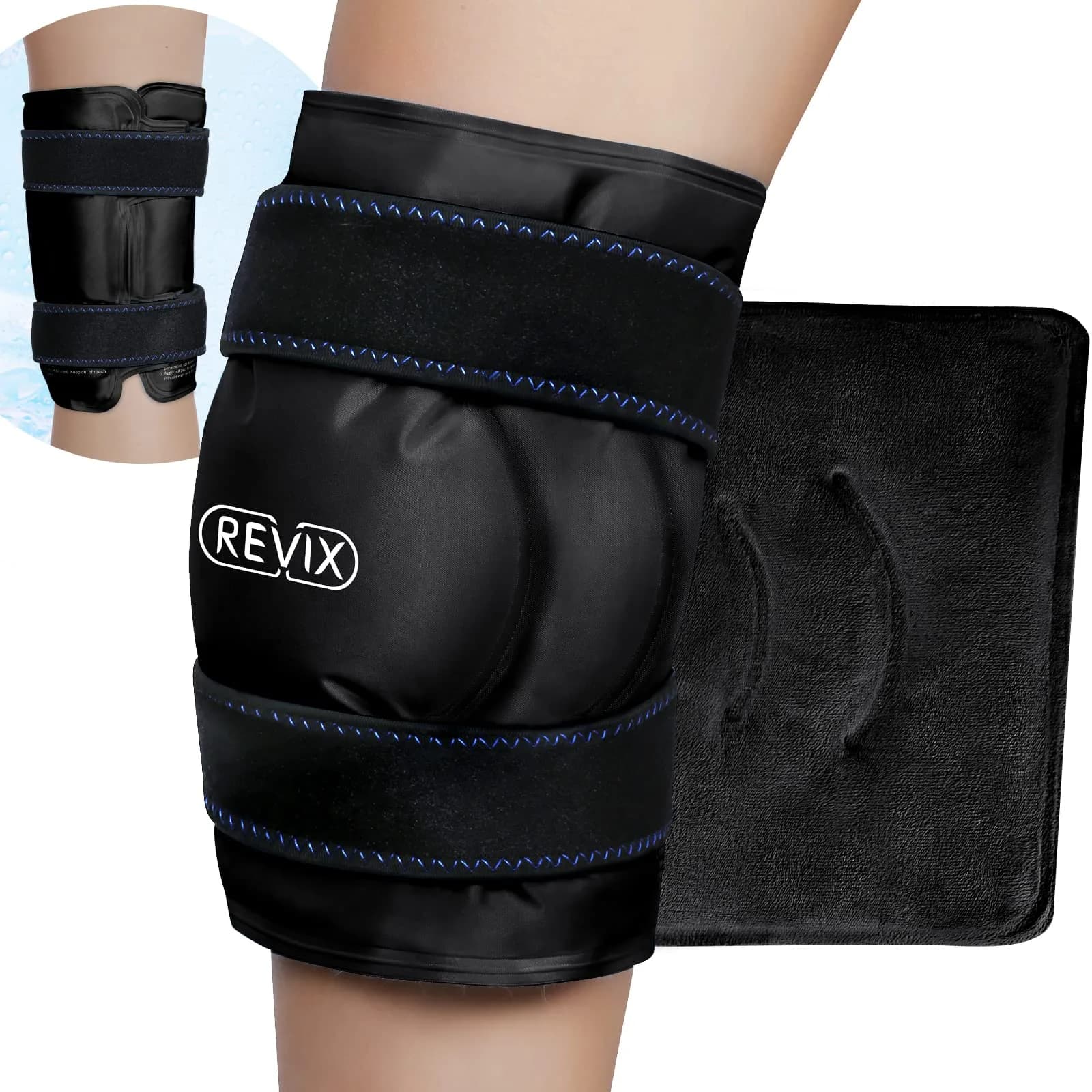REVIX XL Knee Ice Pack Wrap for Recovery | Cold Compression for Discomfort & Fatigue - main product image
