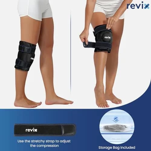 REVIX XL Knee Ice Pack Wrap for Recovery | Cold Compression for Discomfort & Fatigue thumbnail 5