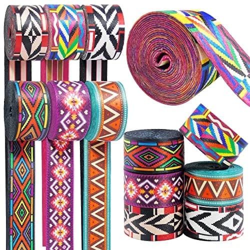 Grosun 6 Rolls 1.5 inch Nylon Webbing Belt Webbing Straps Purse Straps Backpack Straps Nylon Belt Patterns | 3.8cm x 3m | Durable & Stylish thumbnail 1