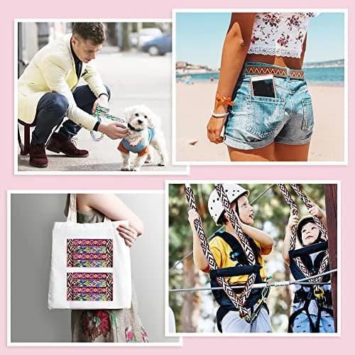 Grosun 6 Rolls 1.5 inch Nylon Webbing Belt Webbing Straps Purse Straps Backpack Straps Nylon Belt Patterns | 3.8cm x 3m | Durable & Stylish thumbnail 7
