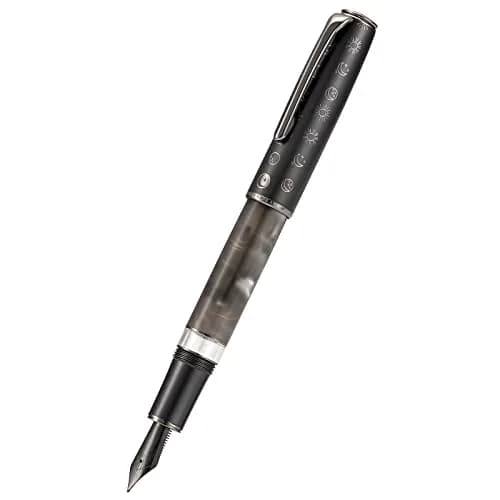 Asvine Hongdian N7 Gray Resin Fountain Pen 0.6mm | Classic Piston Filler, Smooth Writing, Luxury Gift (70-120 chars) thumbnail 3