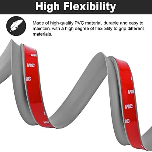 MYFAMIREA Gray PVC Floor Transition Strip 3.05 m (10 ft) | Self-Adhesive Edging Trim for Doorways Under 5 mm Height thumbnail 5