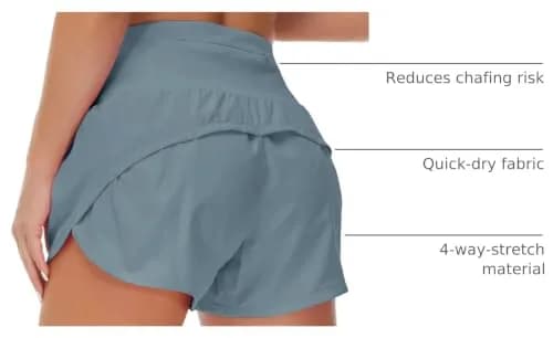 Origiwish Women's High Waisted Running Shorts Quick Dry Workout Shorts | Breathable, Lightweight & Supportive (70-120 chars) thumbnail 4