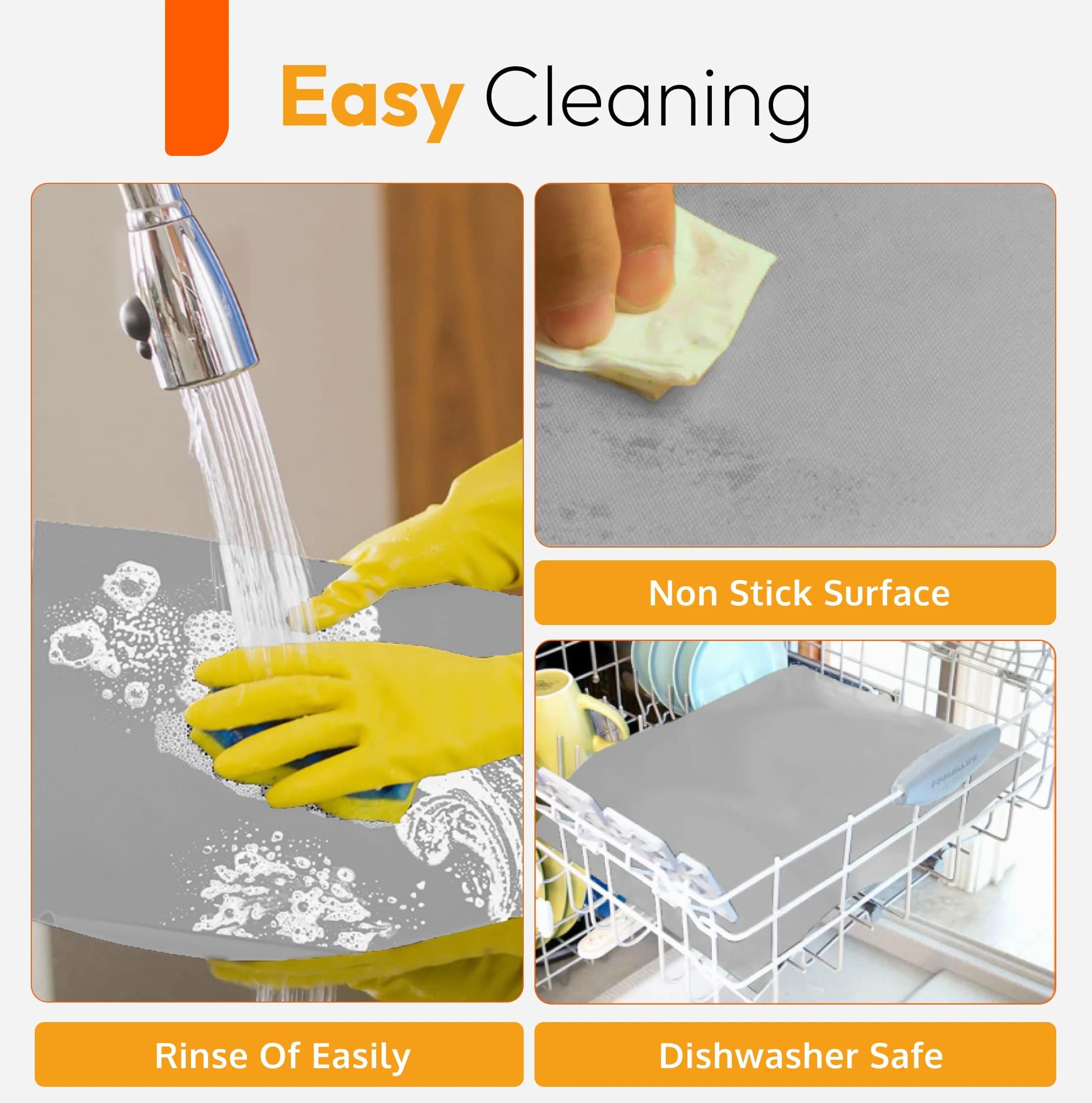 ThreadNanny Oven Liners 2 Pack 43cm x 63.5cm (17"x 25") | Protects Oven from Spills, BPA & PFOA Free - view 6