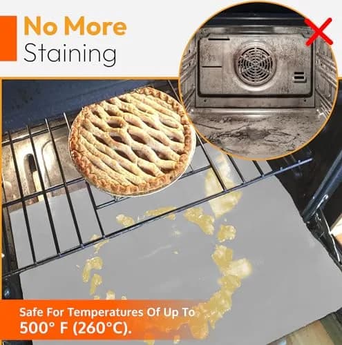 ThreadNanny Oven Liners 2 Pack 43cm x 63.5cm (17"x 25") | Protects Oven from Spills, BPA & PFOA Free thumbnail 2