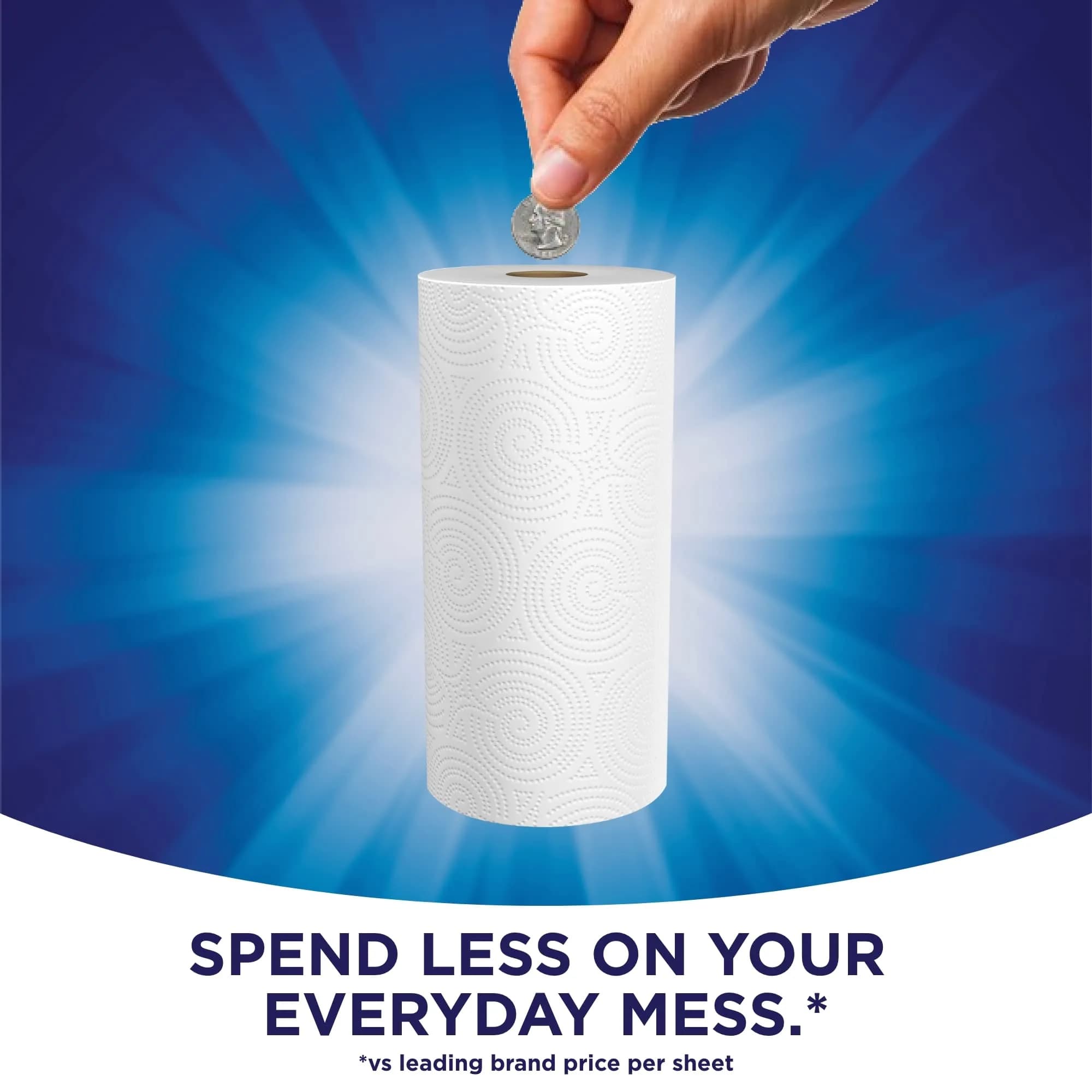 Sparkle Tear-A-Square Paper Towels, 24 Double Rolls (3024 Sheets) | 2-Ply Absorbent & Strong - view 4