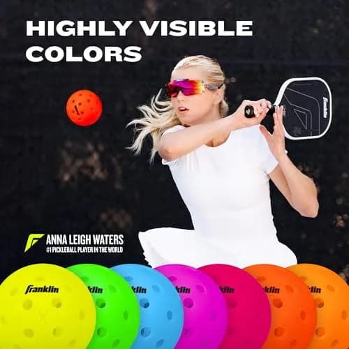 Franklin Sports X-40 Outdoor Pickleballs 74mm (3 Pack, Ember) | USAPA Approved Tournament Balls thumbnail 4
