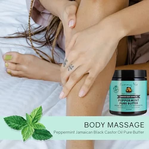 Sunny Isle Jamaican Black Castor Oil Peppermint 4oz | Moisturizes Hair & Skin, Supports Growth, Soothes Dry Areas thumbnail 5