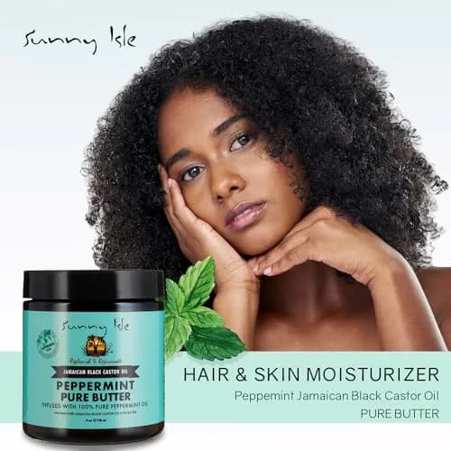 Sunny Isle Jamaican Black Castor Oil Peppermint 4oz | Moisturizes Hair & Skin, Supports Growth, Soothes Dry Areas thumbnail 2