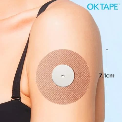 OK TAPE Freestyle Libre Adhesive Patches 15 PCS Beige | Waterproof & Sweatproof CGM Sensor Protection thumbnail 6