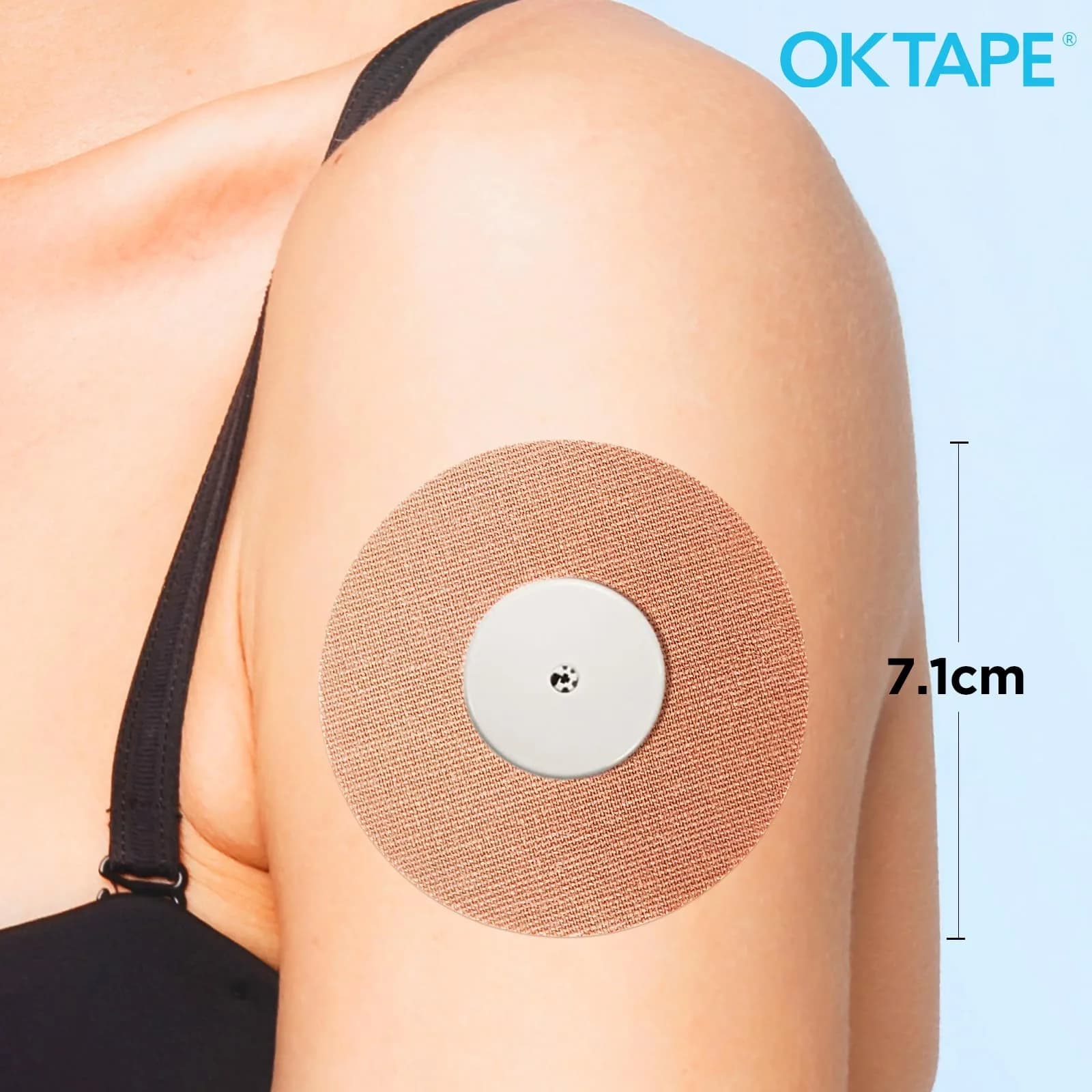 OK TAPE Freestyle Libre Adhesive Patches 15 PCS Beige | Waterproof & Sweatproof CGM Sensor Protection thumbnail 6