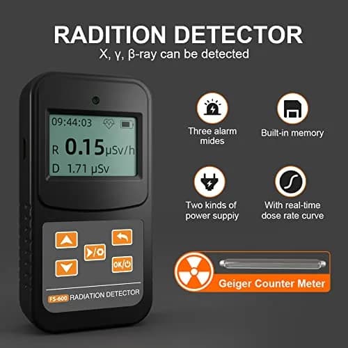 MOESAPU Nuclear Radiation Detector FS-600 | Portable Geiger Counter with Alarm thumbnail 5