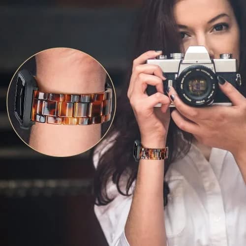 Vamyzji Compatible with Apple Watch Band 42mm Series 10 41mm 40mm 38mm Waterproof Resin thumbnail 6