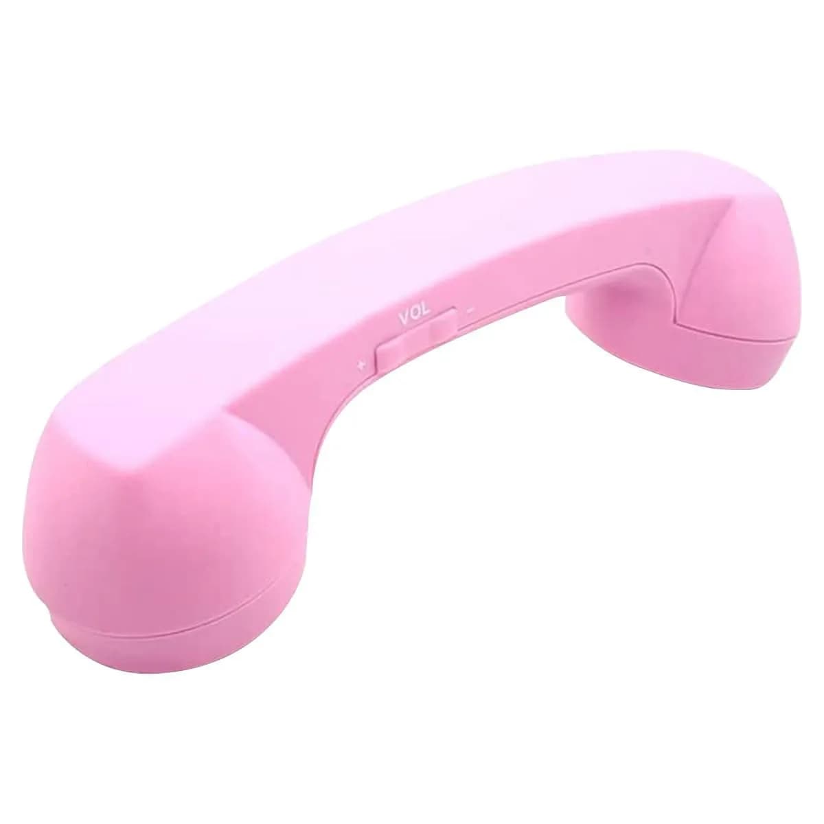 LIONSOUL Retro Bluetooth Handset with USB for Cell Phones & Computers (Yellow) — Pink