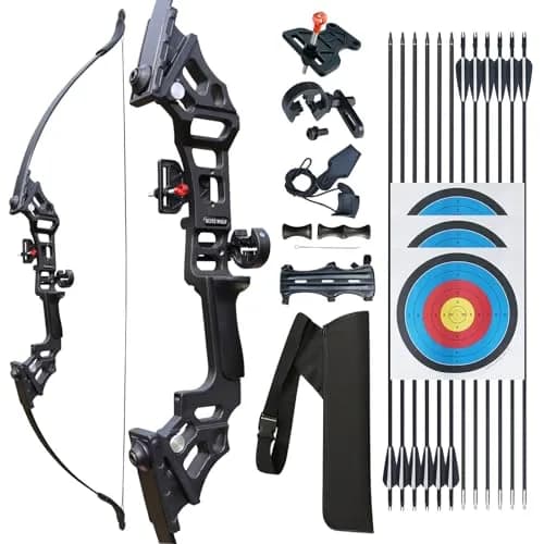IS-TONGTU Takedown Recurve Bow and Arrow Set Right Handed 51 inch 50 lb | Complete Archery Kit for Beginners thumbnail 1