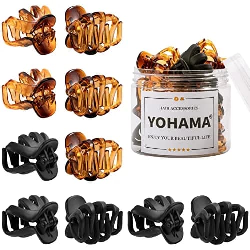 YOHAMA Small Octopus Claw Clips 10pcs (4cm) | Strong Hold for Thin to Thick Hair thumbnail 1