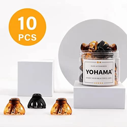 YOHAMA Small Octopus Claw Clips 10pcs (4cm) | Strong Hold for Thin to Thick Hair thumbnail 4