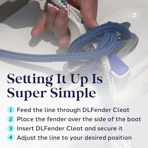 DO-LITTLE FENDER ADJUSTERS Small Cleat | Effortless Boat Fender Management with Versatile Docking Tool thumbnail 5