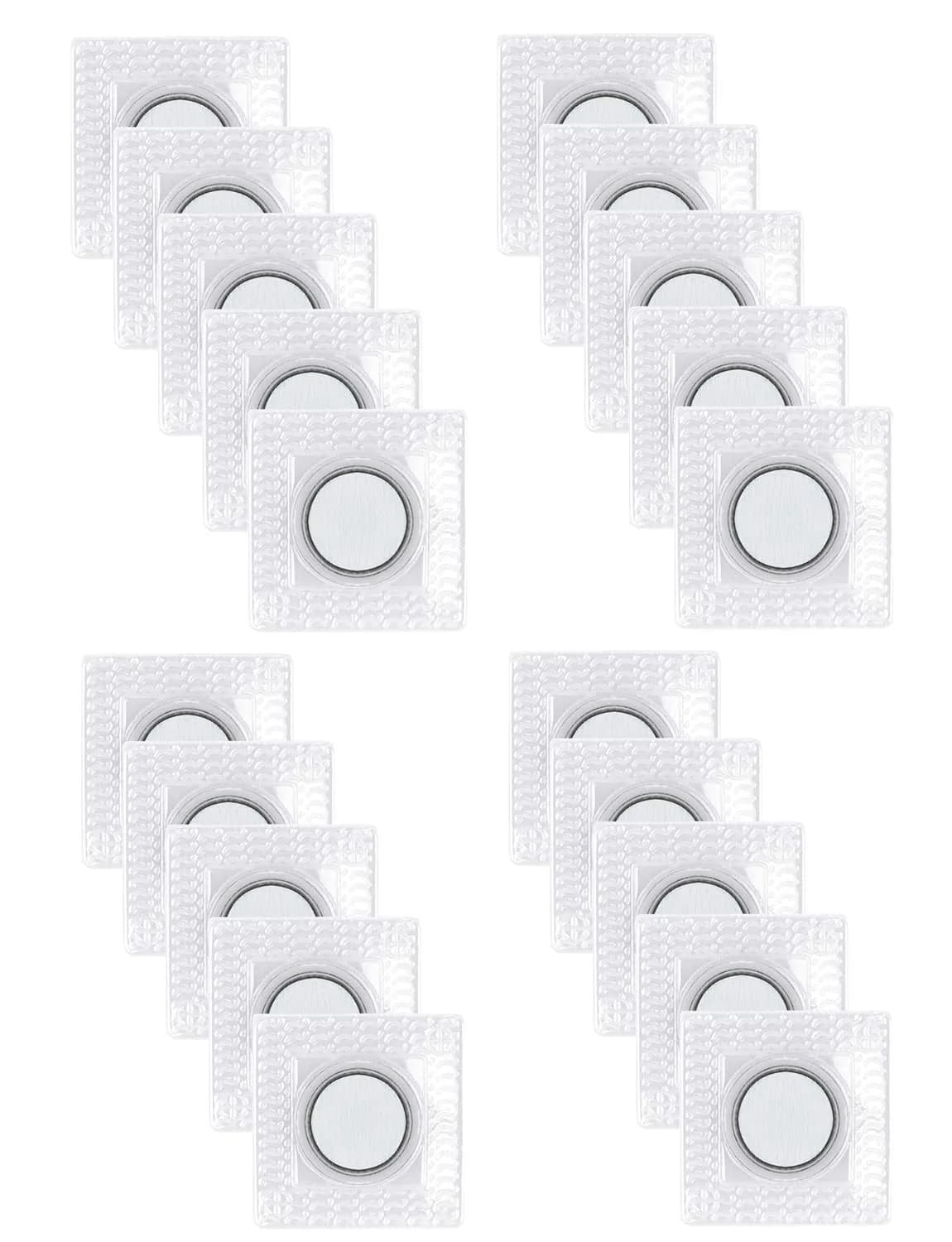 XILEWHZF White Magnetic Snaps 3.5cm (1.4 Inch) | 20 Pairs Sew-On Fasteners for Bags & Crafts - main product image