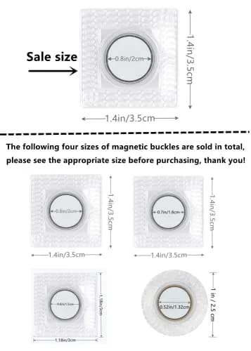XILEWHZF White Magnetic Snaps 3.5cm (1.4 Inch) | 20 Pairs Sew-On Fasteners for Bags & Crafts thumbnail 2