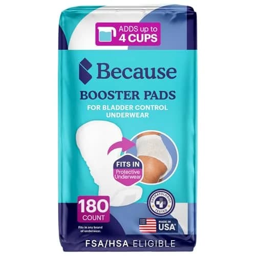 Because Overnight Booster Pads Fits All Adult Diapers | Extra Absorbency for Night Use thumbnail 1