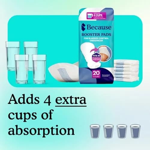 Because Overnight Booster Pads Fits All Adult Diapers | Extra Absorbency for Night Use thumbnail 4