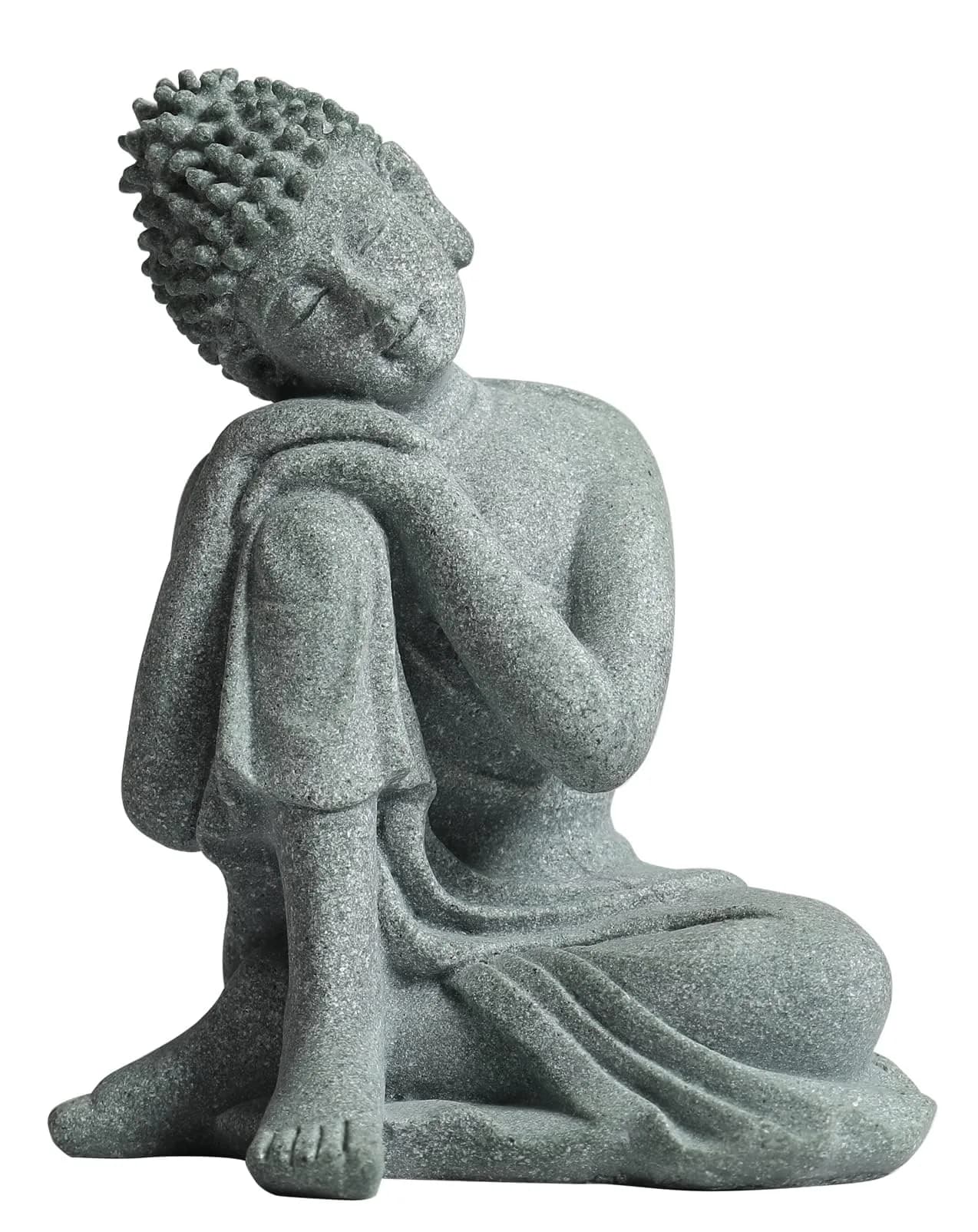 FENGSHUI-CAISHEN Little Buddah Statue for Home Indoor Aquarium | Meditation Sitting Buddha with Hand-Carved Stone Design - main product image