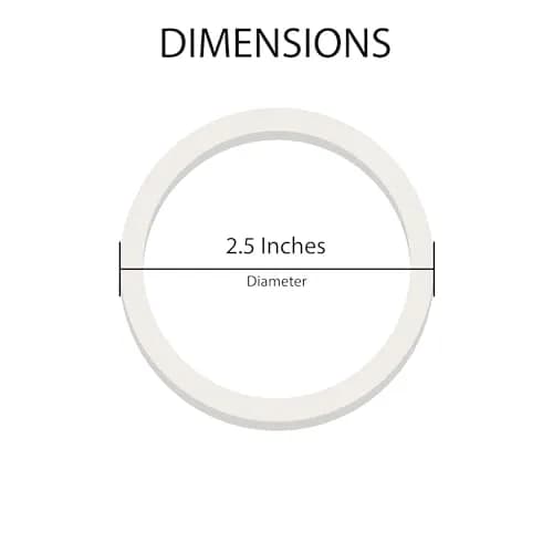 Fino Replacement Gasket for 3-Cup Stovetop Espresso Coffee Maker | Silicone, 2 Sets of 4 | Heat Safe to 410°F thumbnail 2