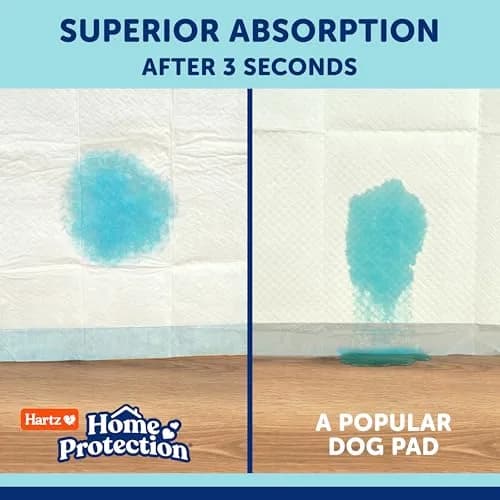 Hartz Dog Training Pads XXL 30 x 30 inches | Odor Eliminating, Leak-Proof, Super Absorbent (70-120c) thumbnail 4
