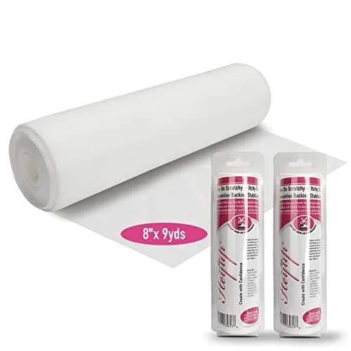 HEYUP Iron on Embroidery Stabilizer 8" x 9 Yd | Soft Touch Backing for Sensitive Skin thumbnail 1
