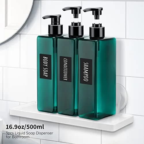 Segbeauty 3-Piece 500ml Pump Dispenser Set | Leak-Proof & Refillable for Bathroom & Travel thumbnail 7